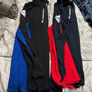 Slingshot Black and Red Long Sleeve pullovers